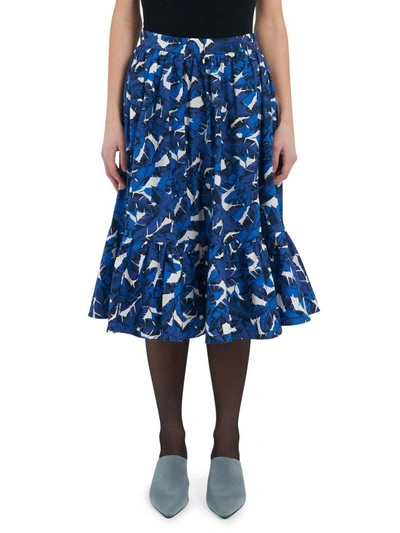 Shop Msgm Skirt In Blue