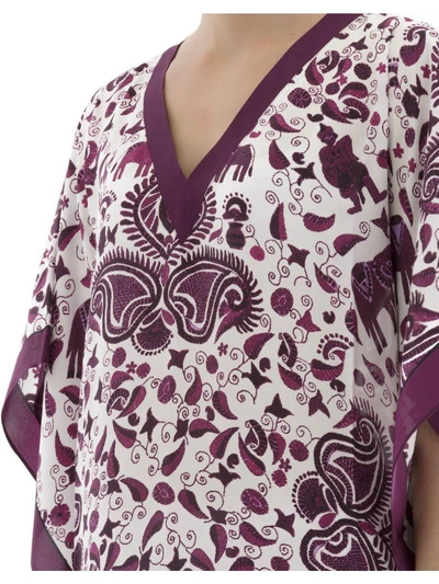 Shop Dianora Salviati Purple Silk Caftan