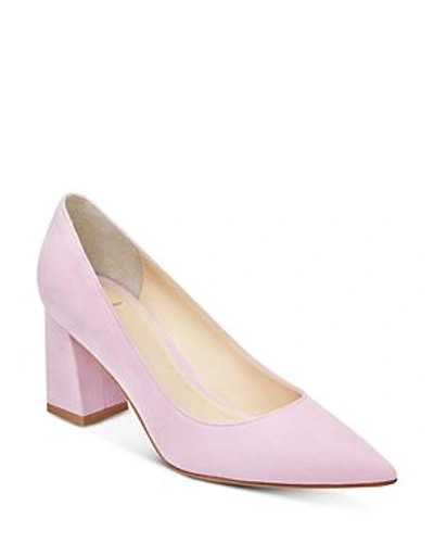 Shop Marc Fisher Ltd Women's Zala Suede Block Heel Pumps In Light Pink