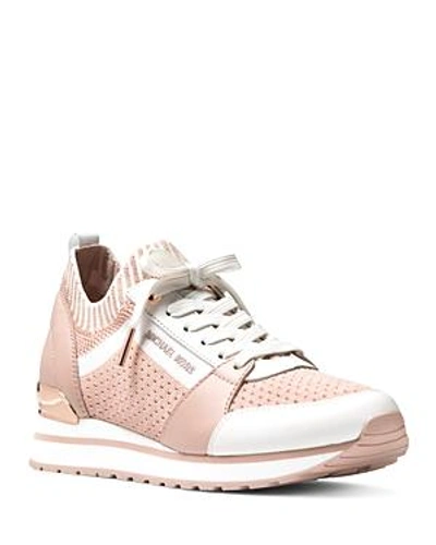 Michael Michael Kors Women's Billie Knit Trainer Lace Up Trainers In Soft  Pink | ModeSens