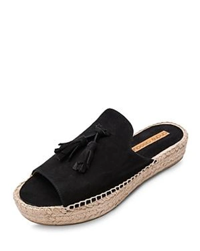 Shop Andre Assous Women's Cameron Suede Espadrille Platform Sandals In Black