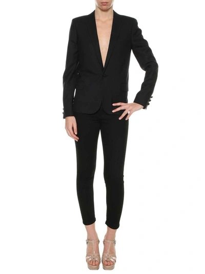 Shop Saint Laurent Classic Jacket In Nero