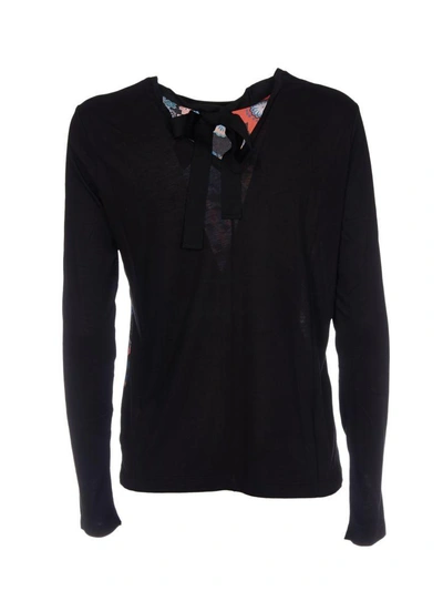 Shop Paul Smith Printed Top In Black