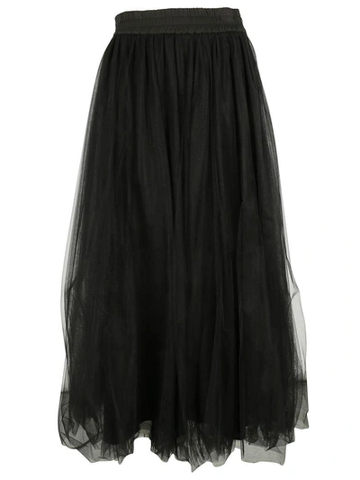 Shop Fabiana Filippi Full Tulle Skirt In Black