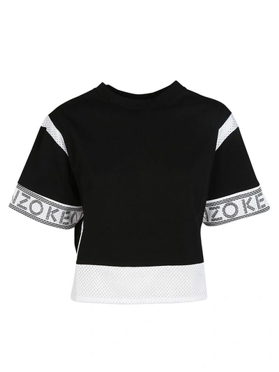 Shop Kenzo Perforated T-shirt In Black