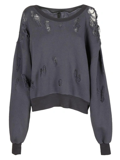 Shop Ben Taverniti Unravel Project Unravel Project Distressed Sweater In Antracite