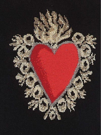 Shop Dolce & Gabbana Sacred Heart Sweater In Black