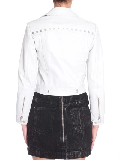 Shop Givenchy Leather Jacket In Bianco