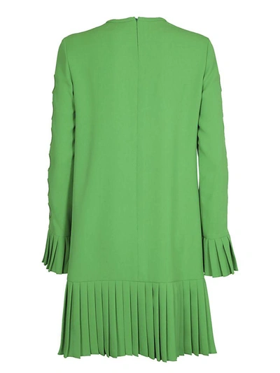Shop Sara Battaglia Vintage Dress In Green