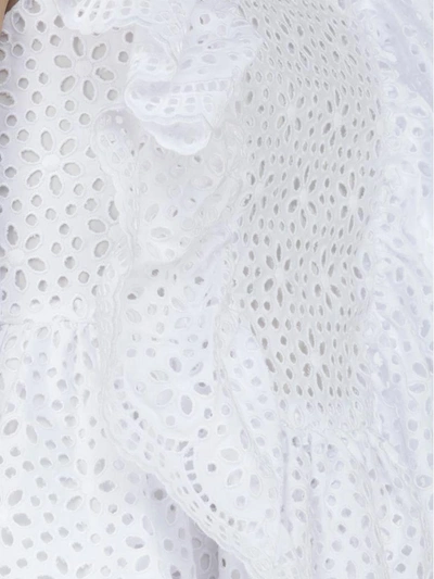 Shop Msgm Cotton Dress In White