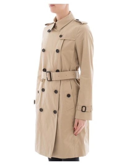 Shop Burberry Beige Cotton Trench