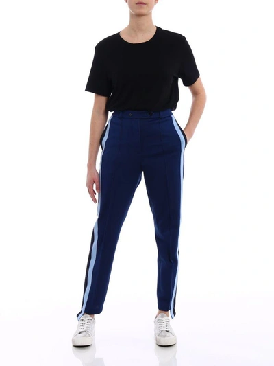 Shop Golden Goose Golden Trousers In Blue