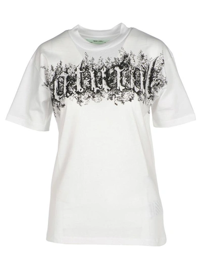 Shop Off-white Off White Tshirt Natural Woman In White + Black