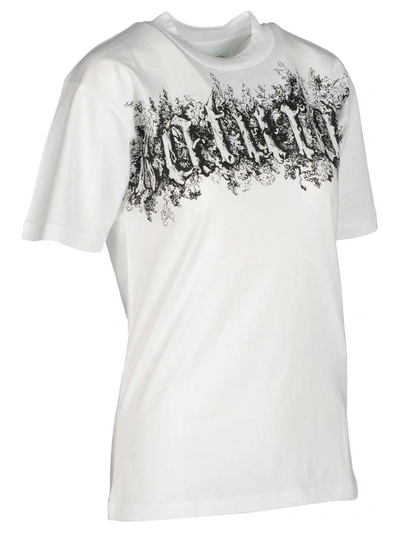 Shop Off-white Off White Tshirt Natural Woman In White + Black