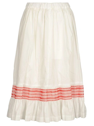Shop Comme Des Garcons Girl Dress In White + Red