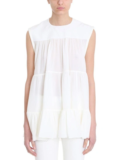 Shop Chloé Dress In White Cotton