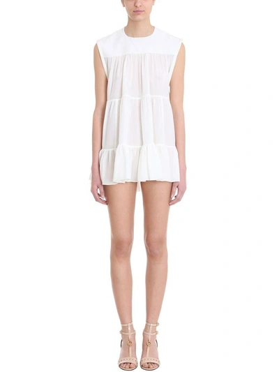 Shop Chloé Dress In White Cotton