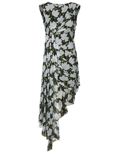 Shop Off-white Asymmetric Dress In Fantasia