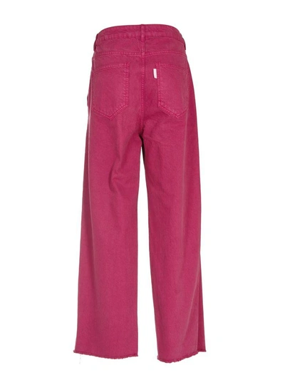 Shop Aalto Layered Wide Trousers In Fuchsia