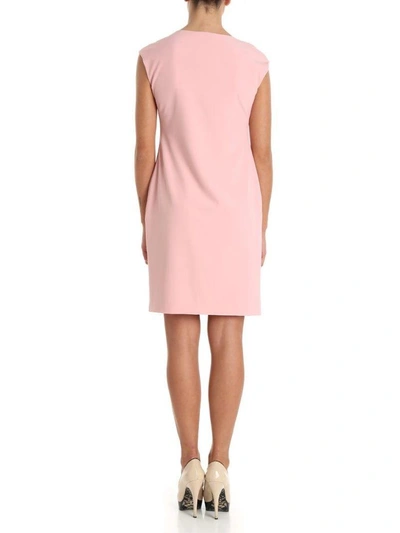Shop Boutique Moschino Crepe Dress In Pink