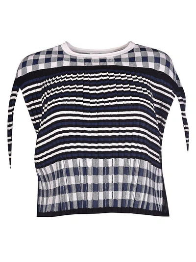Shop Sonia Rykiel Striped And Checkered Blouse In Multicolor