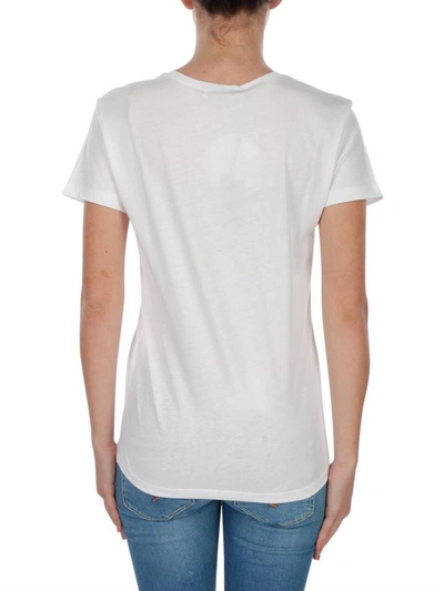 Shop Blugirl Cotton T-shirt In White - Red