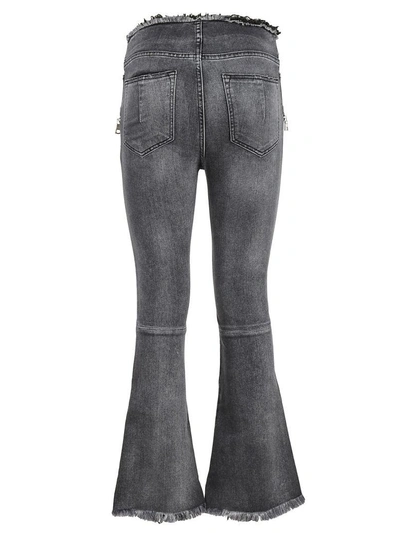 Shop Ben Taverniti Unravel Project Project Cropped Jeans In Stone Wash