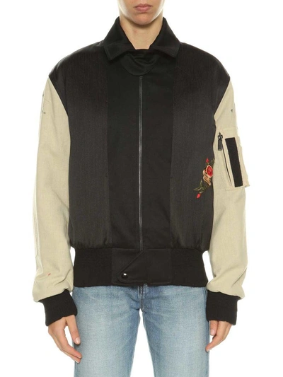 Shop Saint Laurent Bomber In Nero