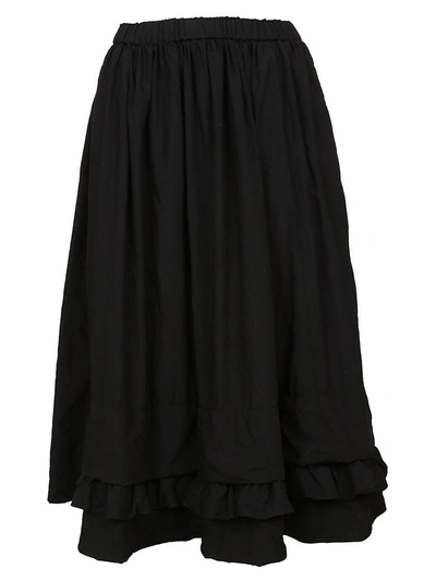 Shop Comme Des Garçons Ruffled Skirt In Black