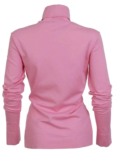 Shop Calvin Klein Turtleneck Sweater In Pink & Purple