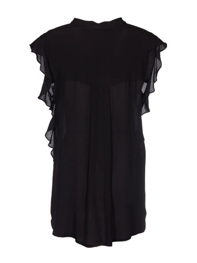 Shop Seventy Frilled Blouse In Nero
