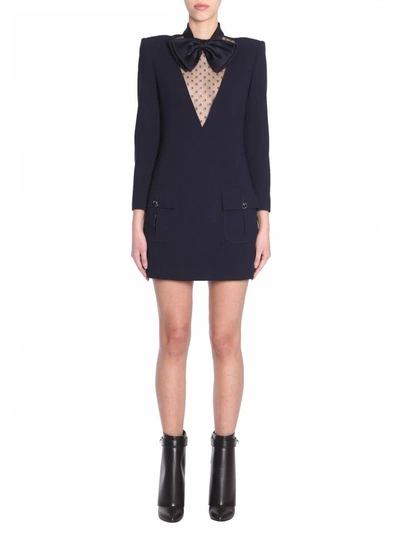 Shop Givenchy Short Dress In Blu