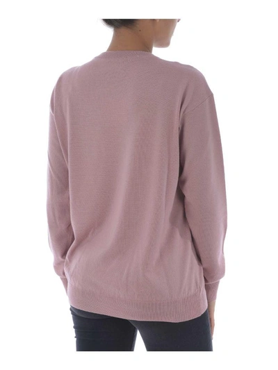 Shop Moschino Bear Sweater In Rosa Antico