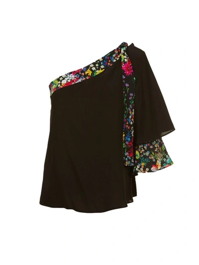Shop Etro Layered One-shoulder Top In Nero