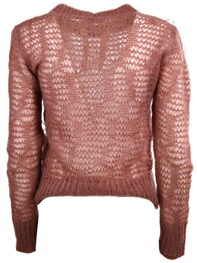 Shop N°21 Loose Weave Sweater In Bois De Rose