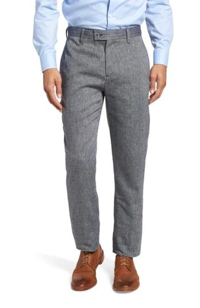 Shop Ted Baker Clifrot Trim Fit Trousers In Blue