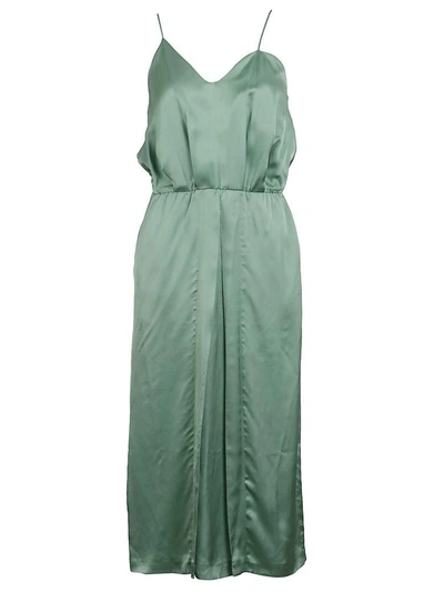 Shop Aalto Pleat Dress In Green