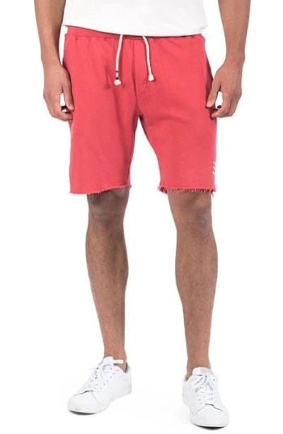 Shop Sol Angeles Essential Knit Shorts In Rojo