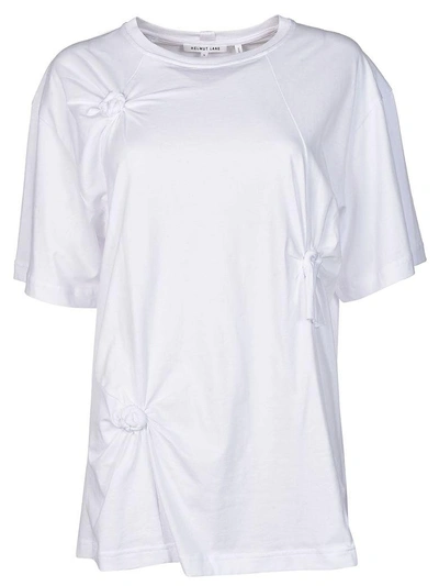 Shop Helmut Lang Knotted T-shirt In Bianco