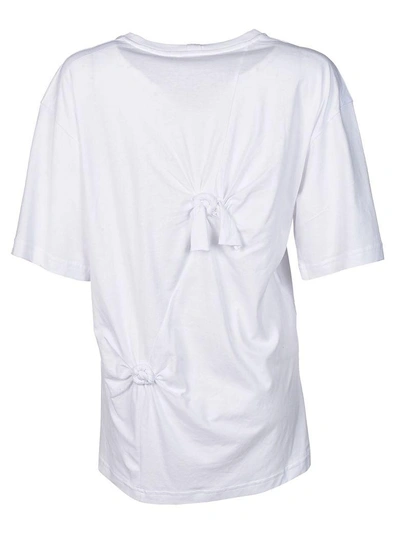 Shop Helmut Lang Knotted T-shirt In Bianco