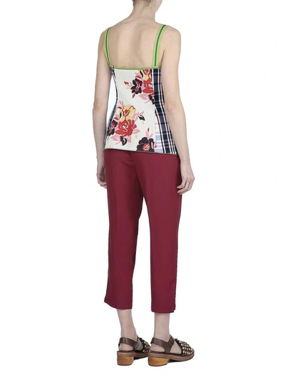 Shop Marni Floral Printed Top In Natural White