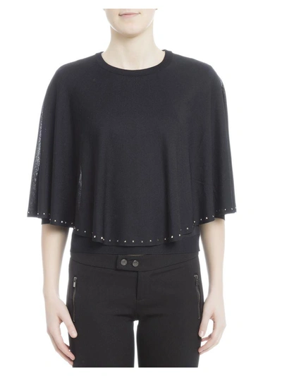 Shop Valentino Black Viscose Knit