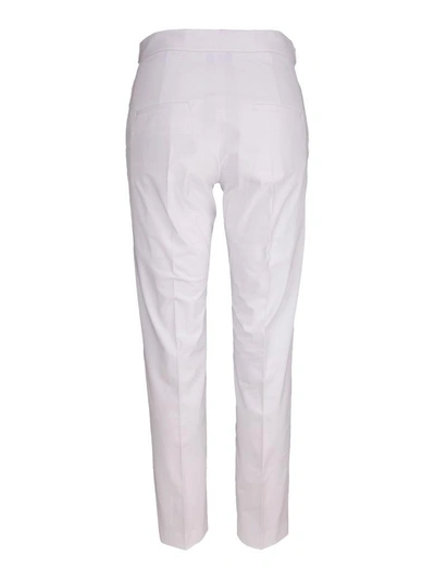 Shop Helmut Lang Trousers In Bianco
