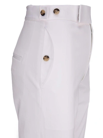 Shop Helmut Lang Trousers In Bianco