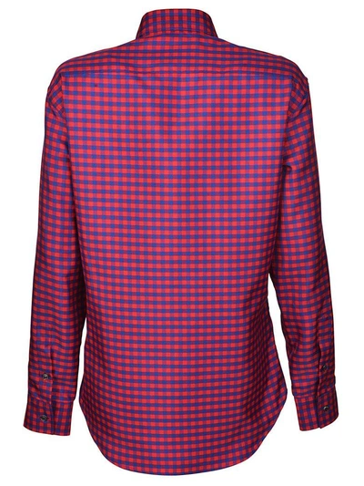 Shop Dsquared2 Checked Shirt In Red-blue