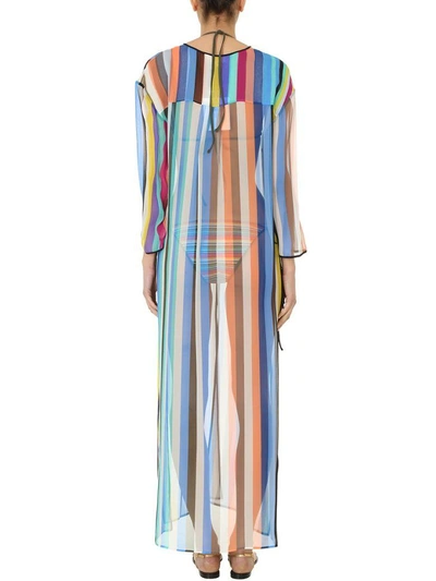 Shop Diane Von Furstenberg Multicolored Owen Stripe Print Tunic