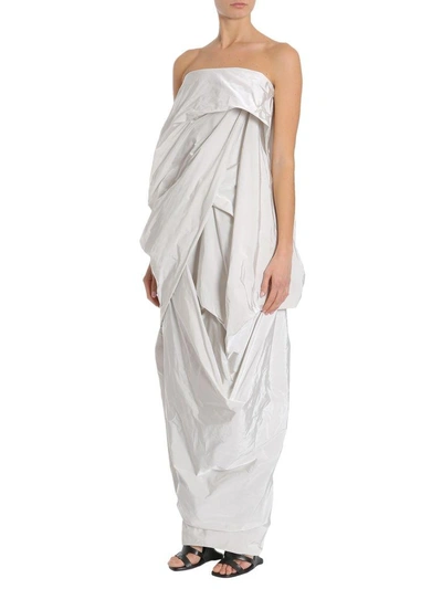 Shop Rick Owens Tangle Gown Dress In Gray