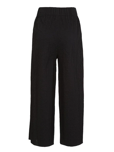 Shop Federica Tosi Textured High-waist Trousers In Black
