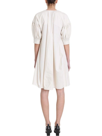 Shop Jil Sander Milk Cotton Dress In White