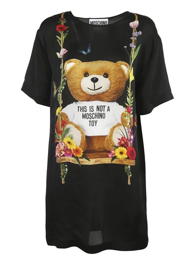 Shop Moschino Teddy Bear Pleated Dress